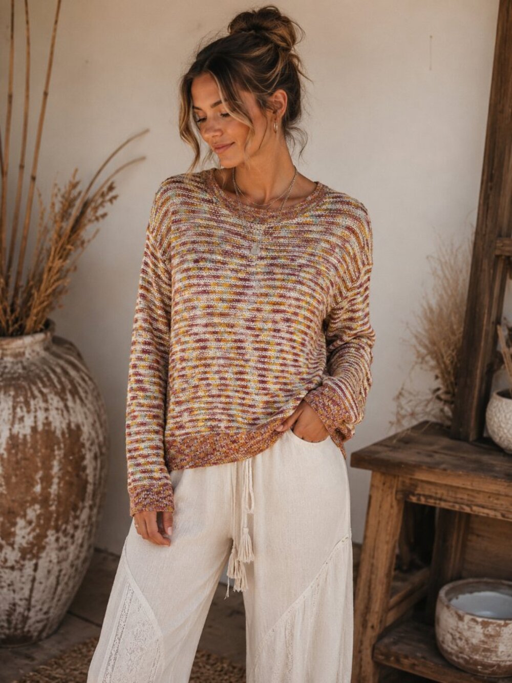 Sonoma Colorful Lightweight Sweater - Minor Flaw